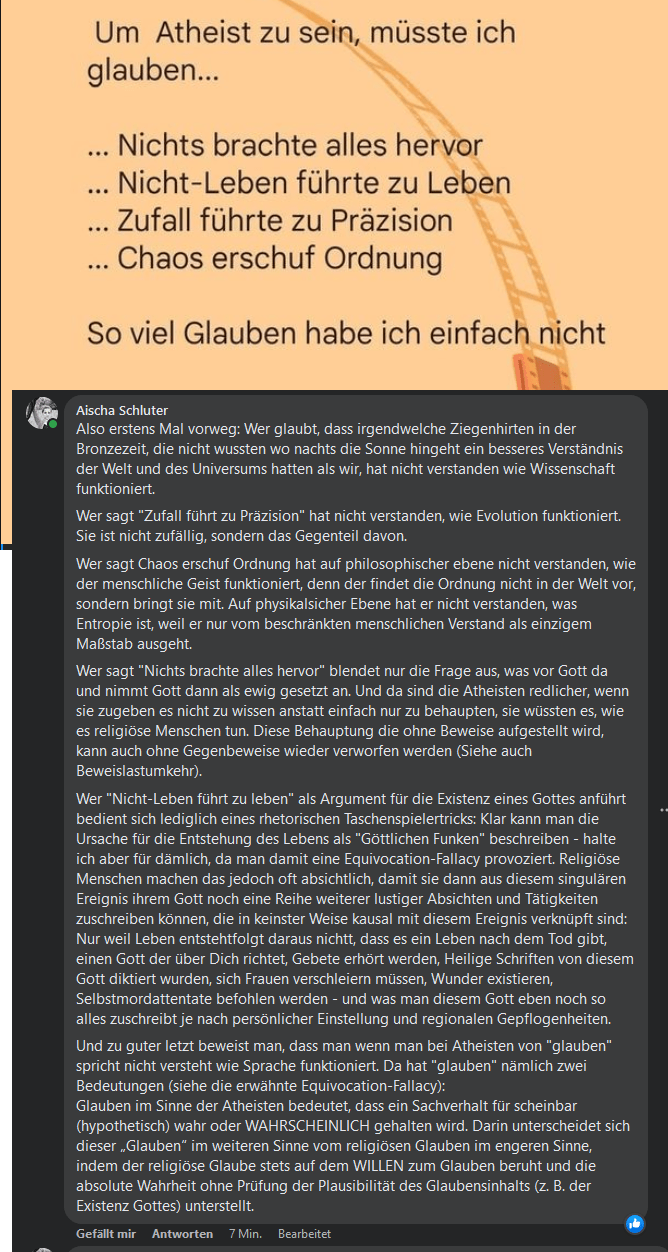 Scheinargumente zur Existenz Gottes im handlichen Format&nbsp;widerlegt.